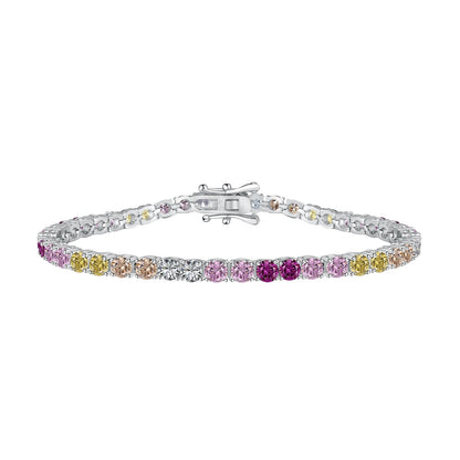 [⭐Lioran Jewelry]Radiant Colorful Round Cut Tennis Bracelet