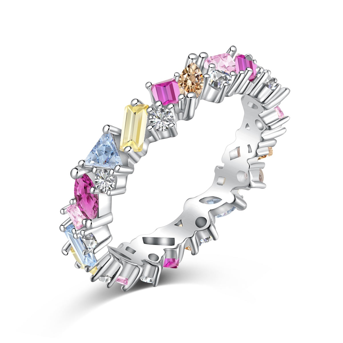 [⭐Lioran Jewelry]Dazzling Polychromatic Multi cut Daily Ring