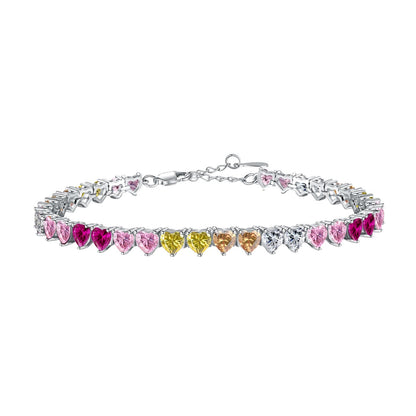 [⭐Lioran Jewelry]Luxurious Colorful Romantic Heart Shape Lover Bracelet