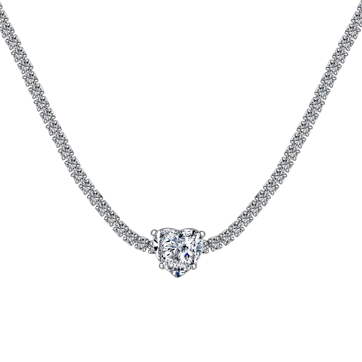 [⭐Lioran Jewelry]2.0 Carat ⭐Lioranling Tennis Heart Cut Necklace