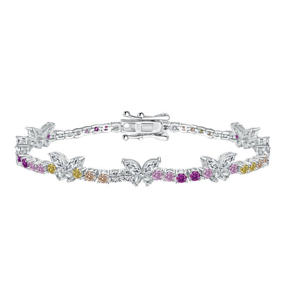 [⭐Lioran Jewelry]Ornate Colorful Butterfly Shape Round Cut Daily Bracelet
