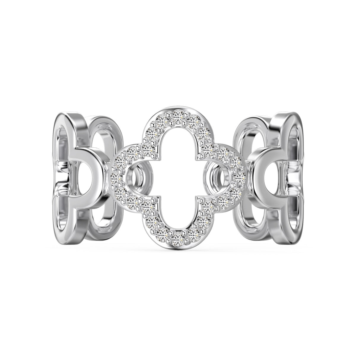 [⭐Lioran Jewelry]Hollow Design Four-Leaf Clover Flower Shape Ring