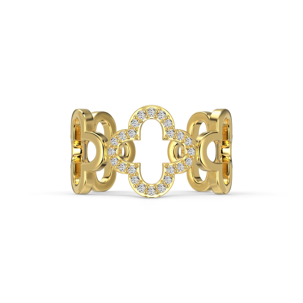 [⭐Lioran Jewelry]Hollow Design Four-Leaf Clover Flower Shape Ring