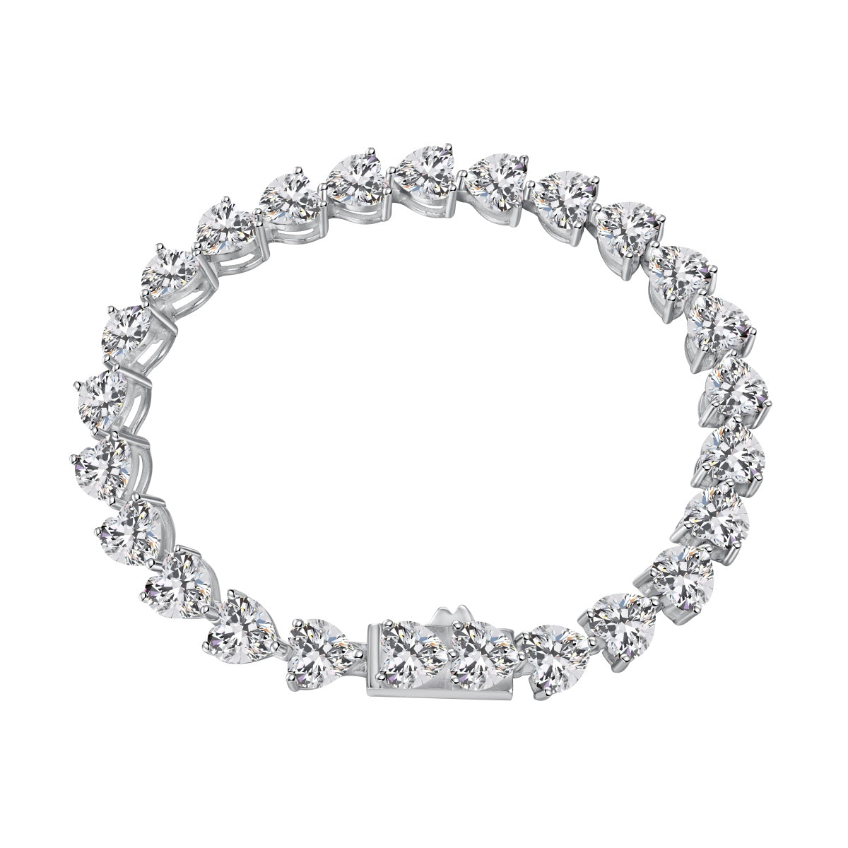 [⭐Lioran Jewelry]0.75 Carat Elegant Romantic Heart Shape Lover Bracelet