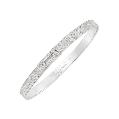 [⭐Lioran]HM KELLY BRACELET IN SILVER AND FULL PAVE DIAMOND