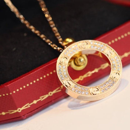 [⭐Lioran]LOVE NECKLACE ADJUSTABLE ROSE GOLD