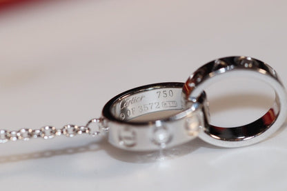 [⭐Lioran]LOVE NECKLACE PINK GOLD AND SILVER