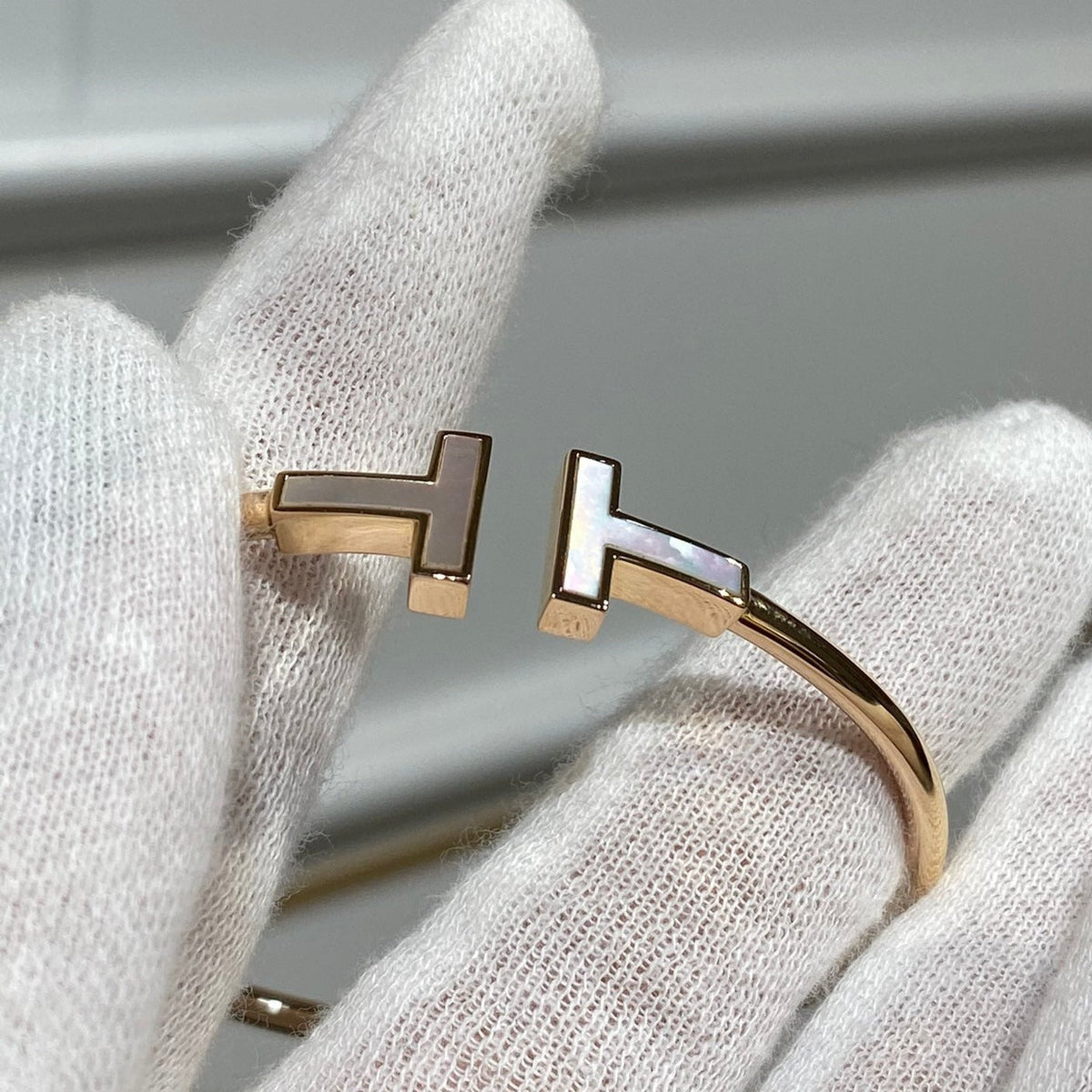 [Lioran]T BRACELET 1.8MM MOP PINK GOLD
