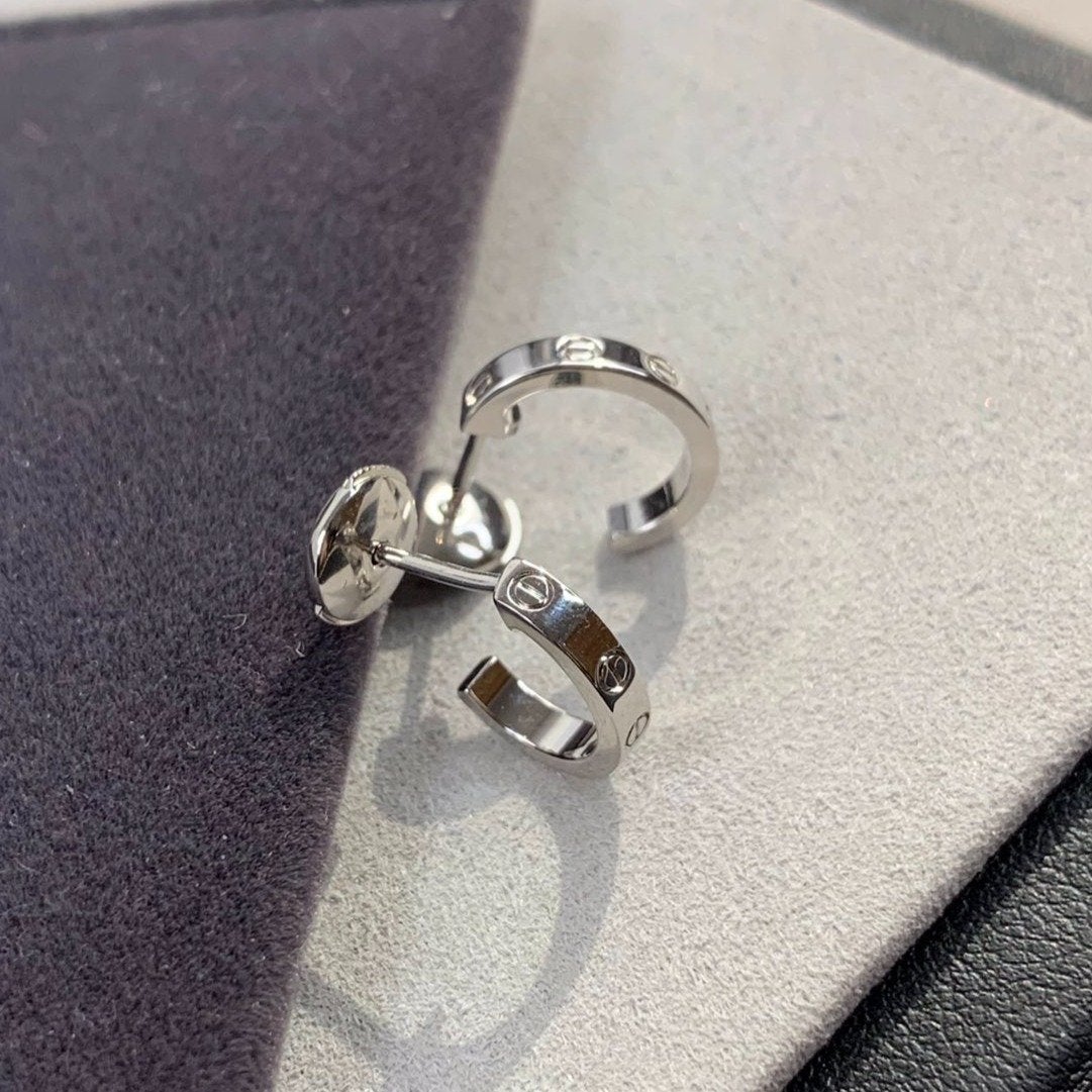 [⭐Lioran]LOVE EARRINGS 2.65MM SILVER