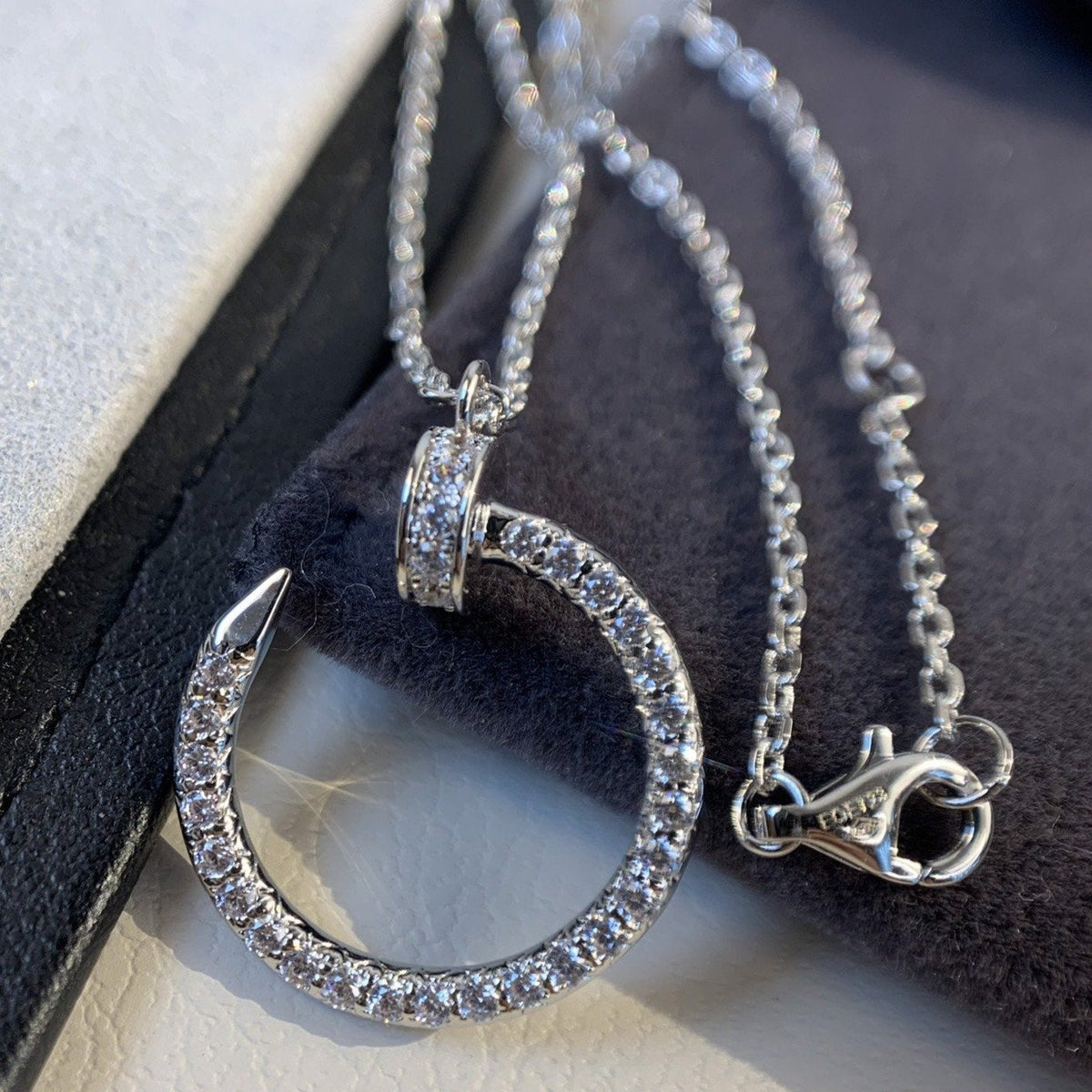 [⭐Lioran]JUSTE NECKLACE SILVER DIAMONDS