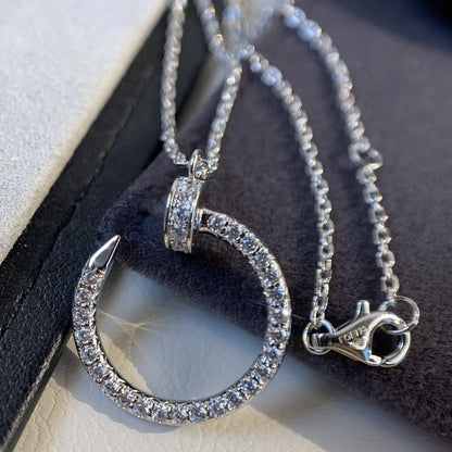 [⭐Lioran]JUSTE NECKLACE SILVER DIAMONDS