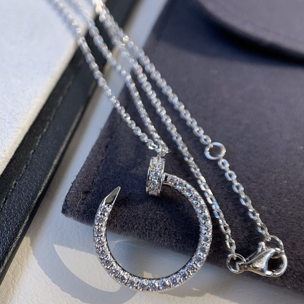 [⭐Lioran]JUSTE NECKLACE SILVER DIAMONDS