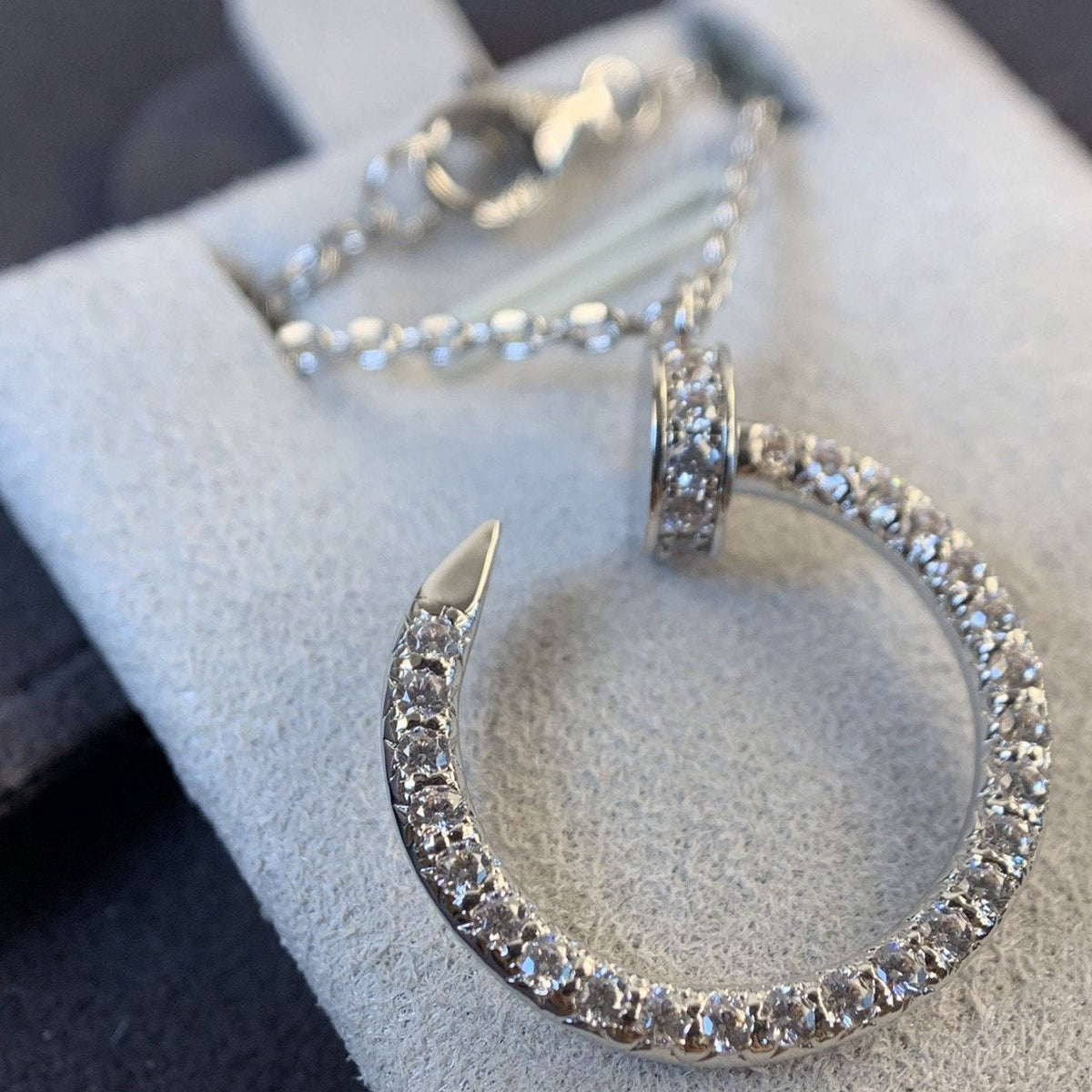 [⭐Lioran]JUSTE NECKLACE SILVER DIAMONDS