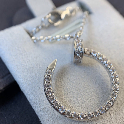 [⭐Lioran]JUSTE NECKLACE SILVER DIAMONDS