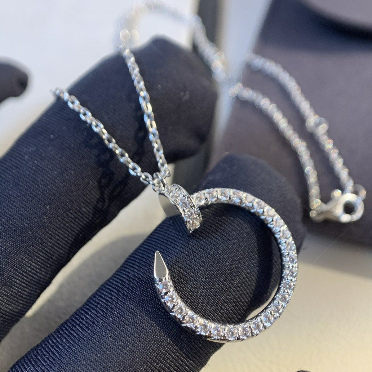 [⭐Lioran]JUSTE NECKLACE SILVER DIAMONDS