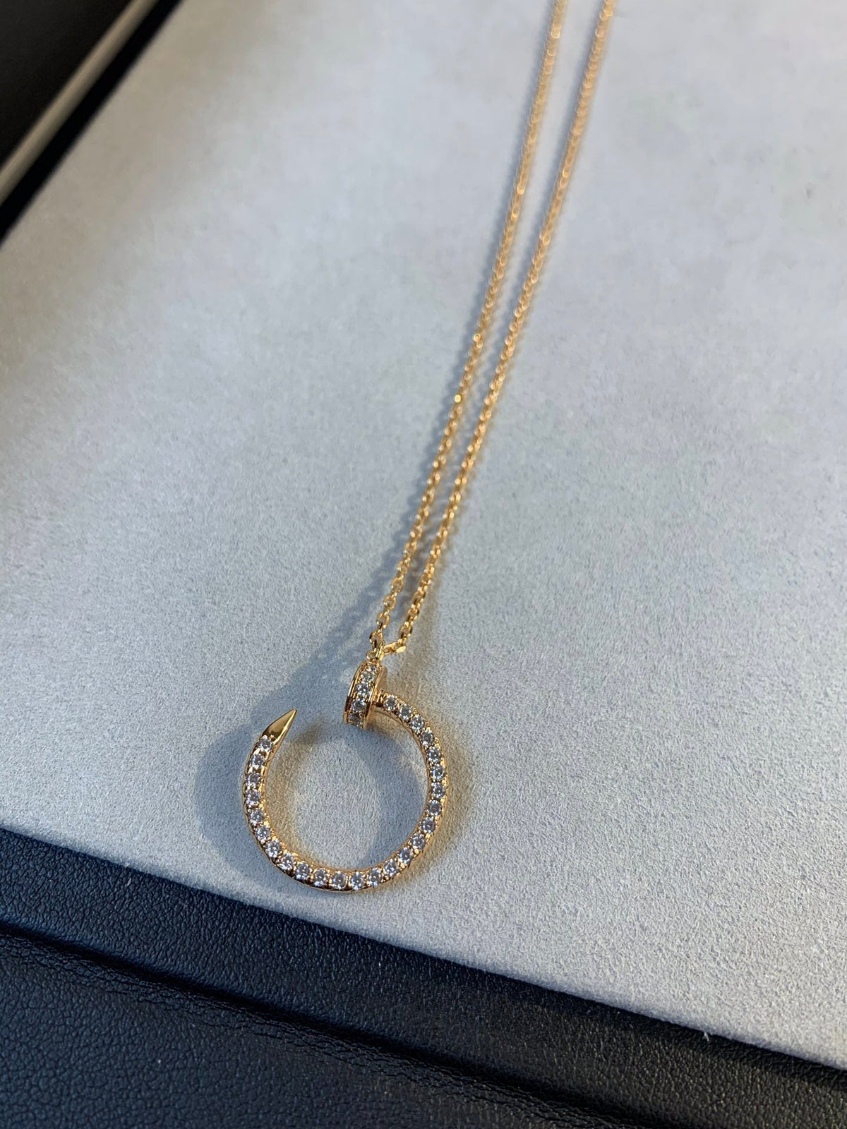 [⭐Lioran]JUSTE NECKLACE PINK GOLD DIAMONDS