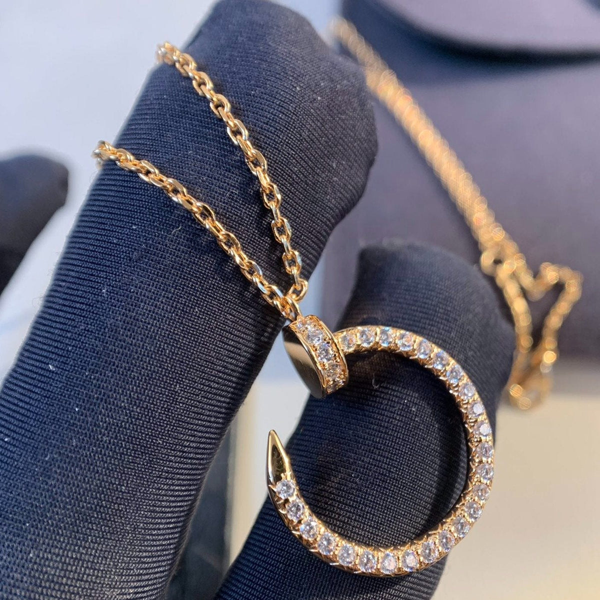 [⭐Lioran]JUSTE NECKLACE PINK GOLD DIAMONDS