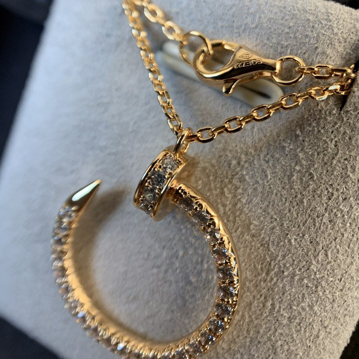 [⭐Lioran]JUSTE NECKLACE PINK GOLD DIAMONDS