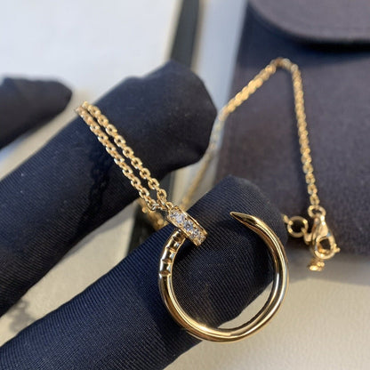 [⭐Lioran]JUSTE NECKLACE PINK GOLD DIAMONDS