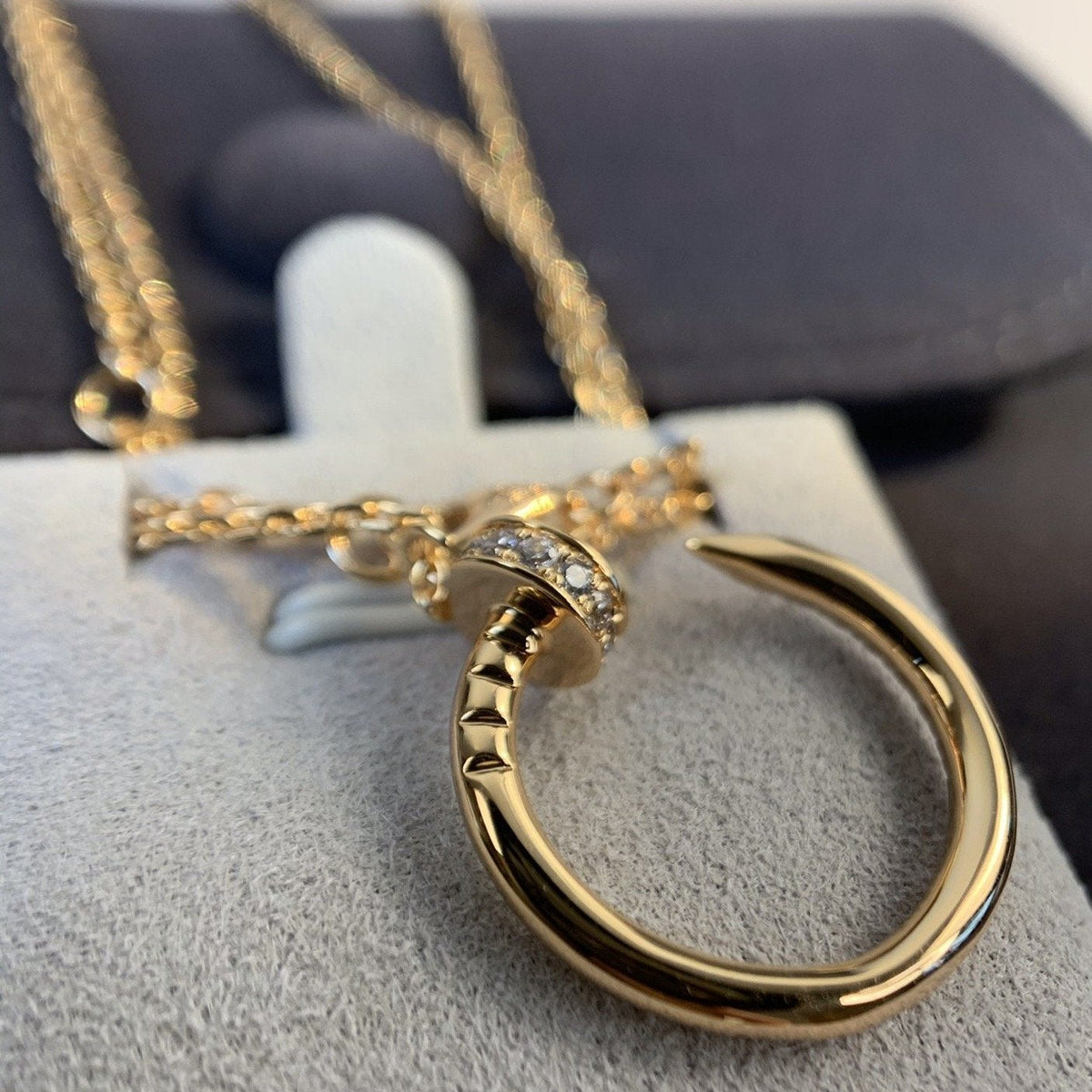 [⭐Lioran]JUSTE NECKLACE PINK GOLD DIAMONDS