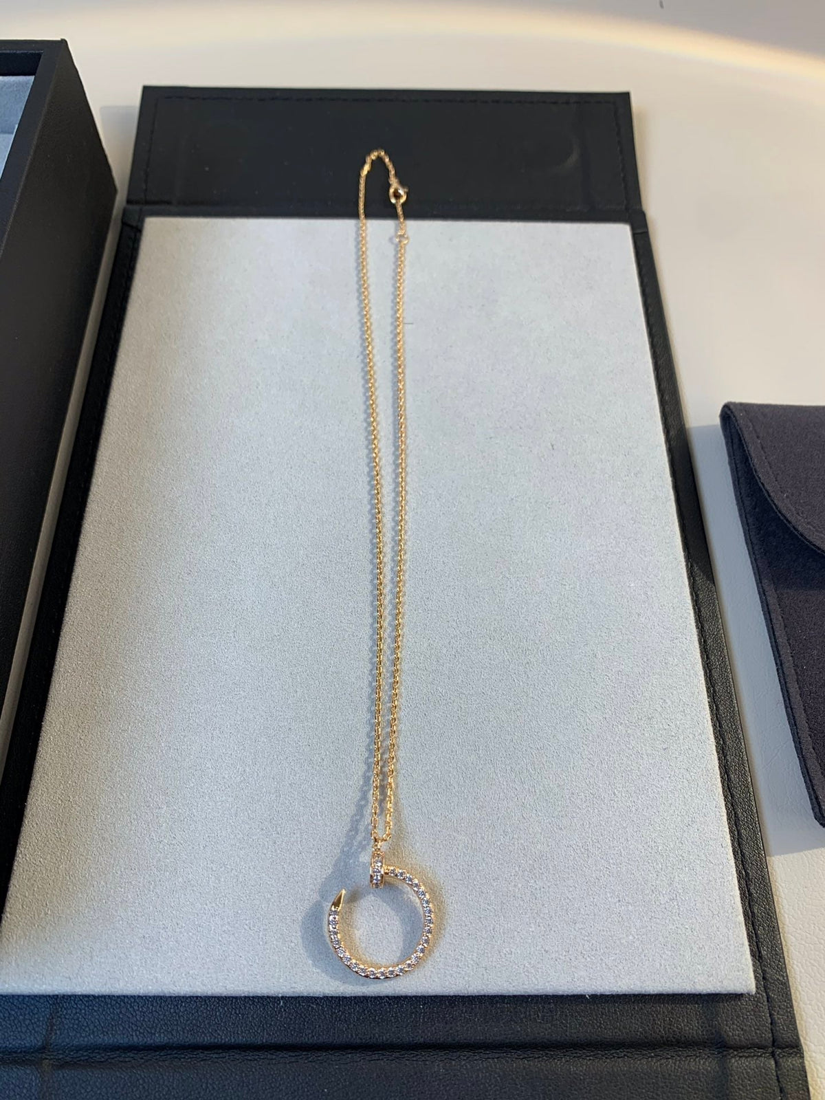 [⭐Lioran]JUSTE NECKLACE PINK GOLD DIAMONDS