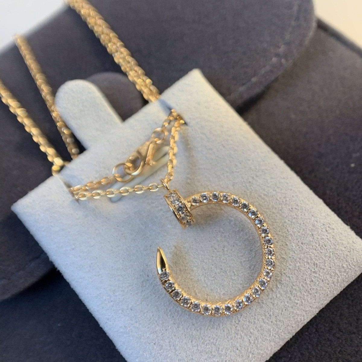 [⭐Lioran]JUSTE NECKLACE PINK GOLD DIAMONDS