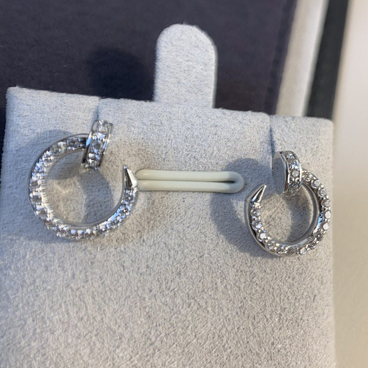 [⭐Lioran]JUSTE EARRINGS SILVER DIAMONDS