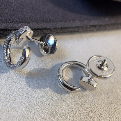[⭐Lioran]JUSTE EARRINGS SILVER DIAMONDS