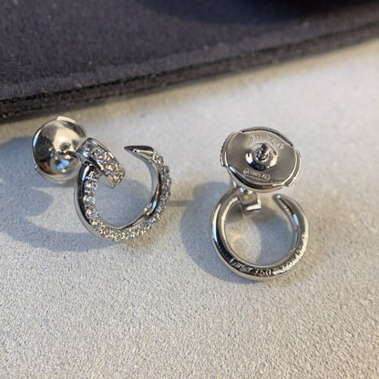 [⭐Lioran]JUSTE EARRINGS SILVER DIAMONDS