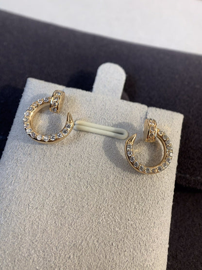 [⭐Lioran]JUSTE EARRINGS GOLD DIAMONDS