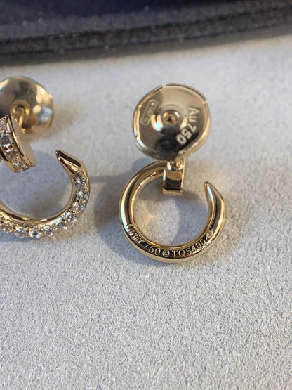 [⭐Lioran]JUSTE EARRINGS GOLD DIAMONDS