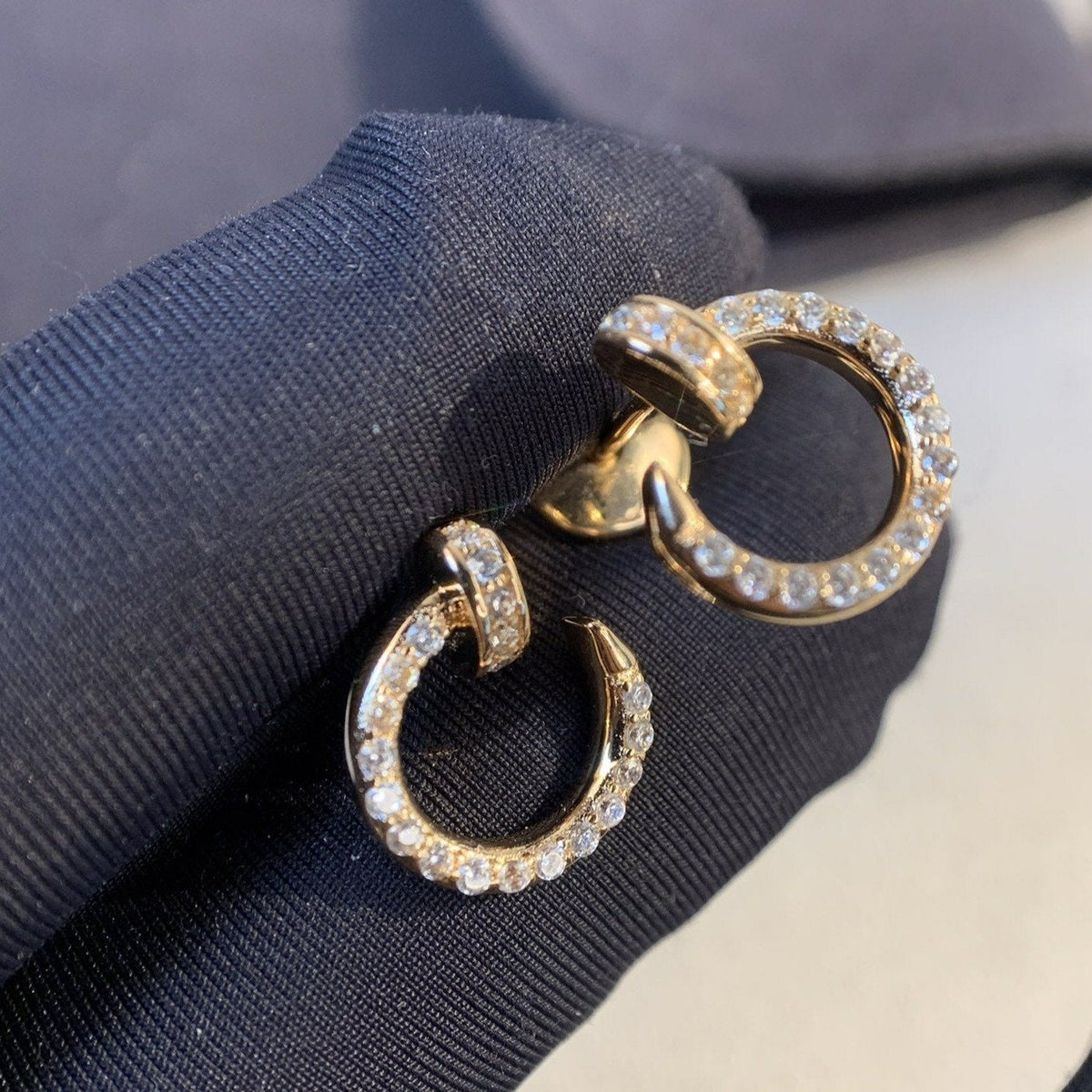 [⭐Lioran]JUSTE EARRINGS GOLD DIAMONDS