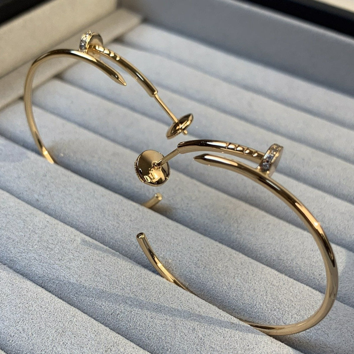 [⭐Lioran]JUSTE EARRINGS GOLD DIAMONDS 1.8MM