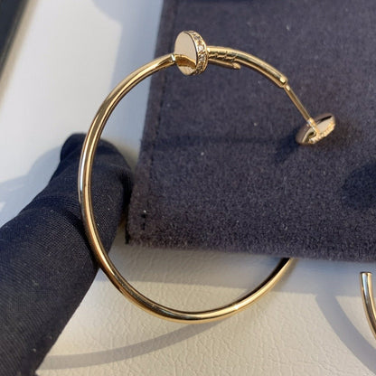 [⭐Lioran]JUSTE EARRINGS GOLD DIAMONDS 1.8MM
