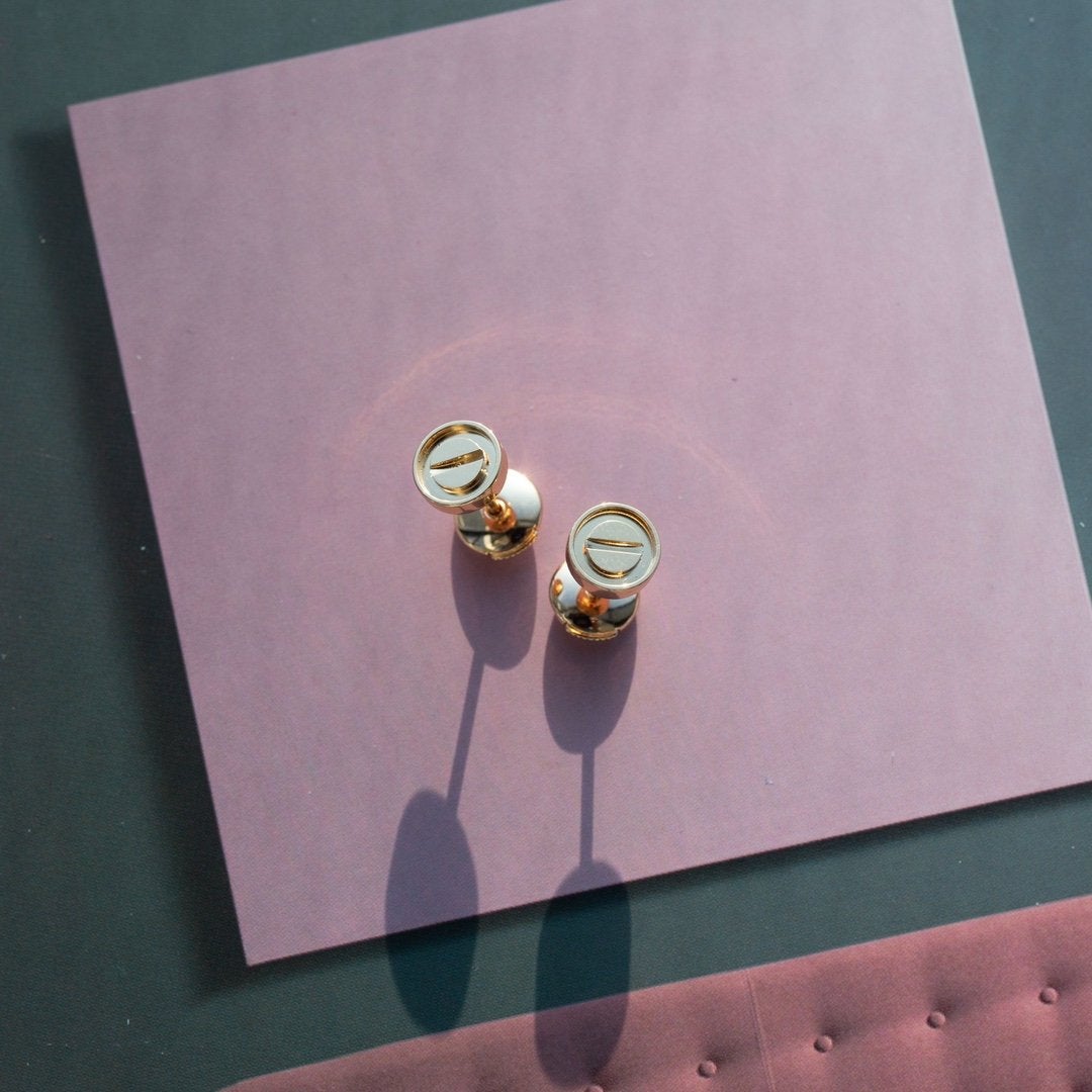 [⭐Lioran]LOVE EARRINGS PINK GOLD 10MM