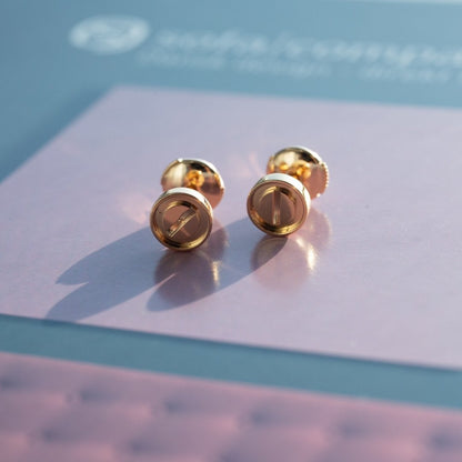 [⭐Lioran]LOVE EARRINGS PINK GOLD 10MM
