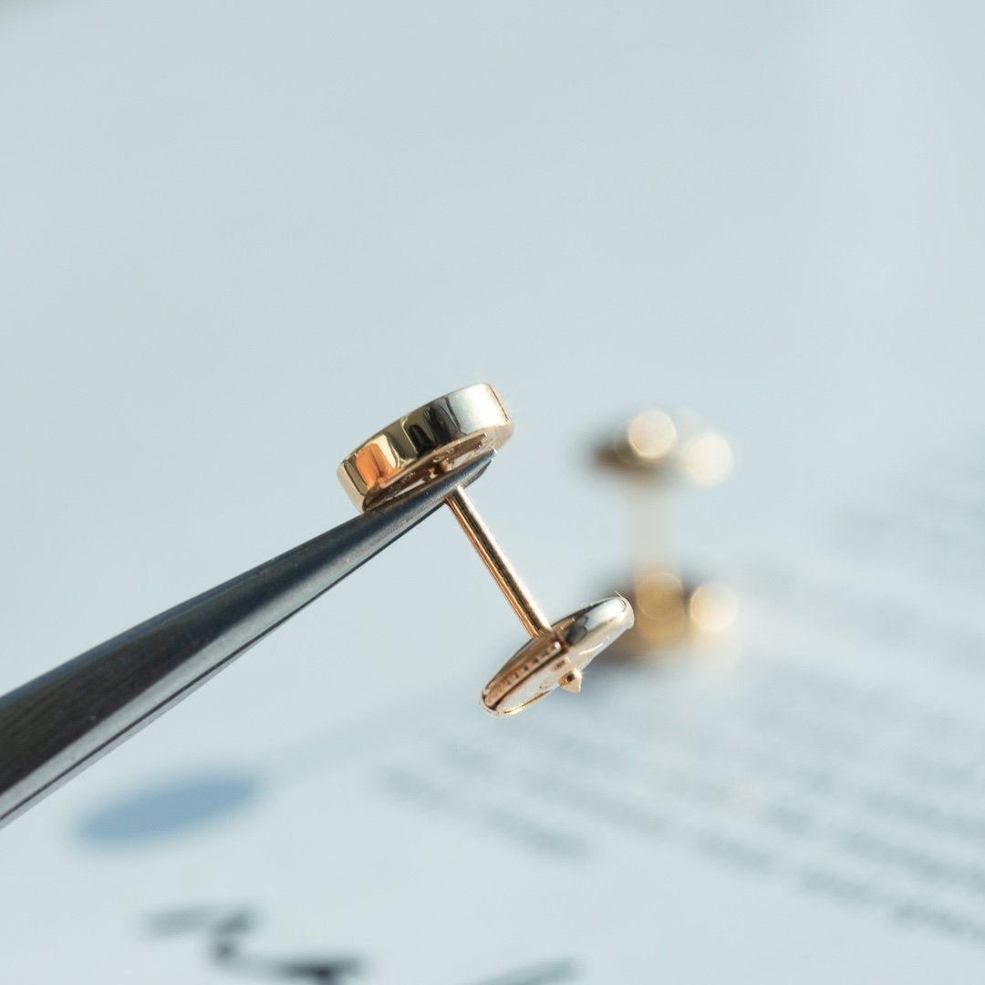 [⭐Lioran]LOVE EARRINGS PINK GOLD 10MM