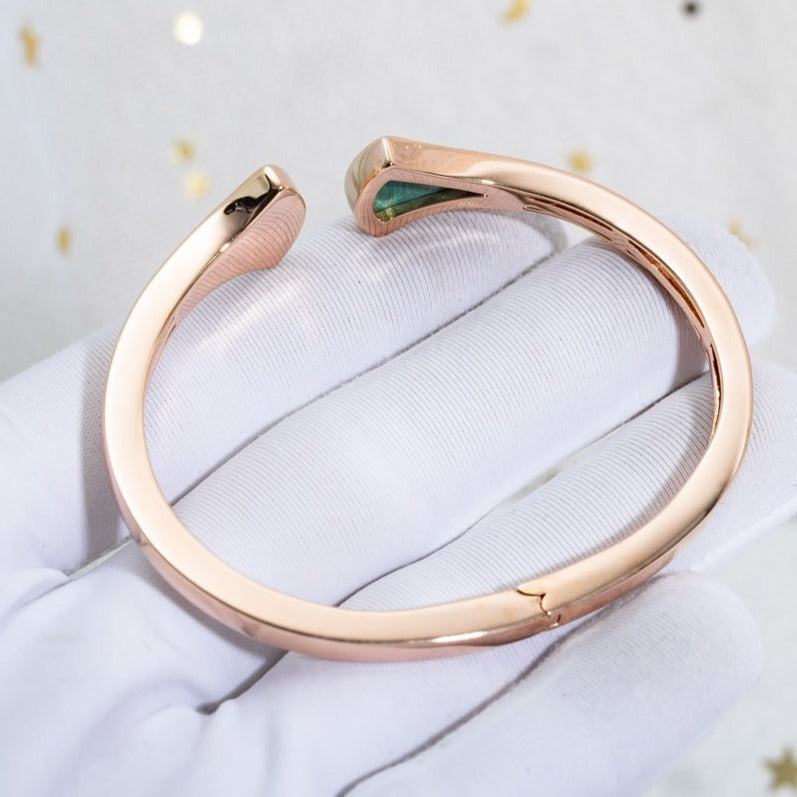 [⭐Lioran]DREAM BRACELET OPEN MALACHITE PINK GOLD