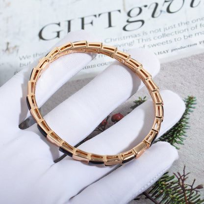 [⭐Lioran]SERPENTI BRACELET PINK GOLD ONYX