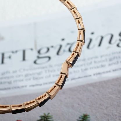 [⭐Lioran]SERPENTI BRACELET PINK GOLD ONYX