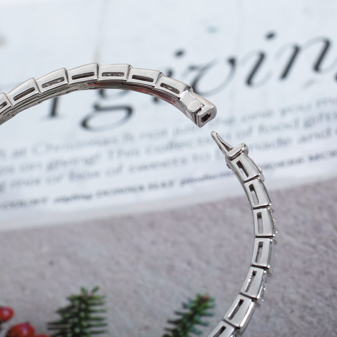 [⭐Lioran]SERPENTI BRACELET SILVER DIAMOND