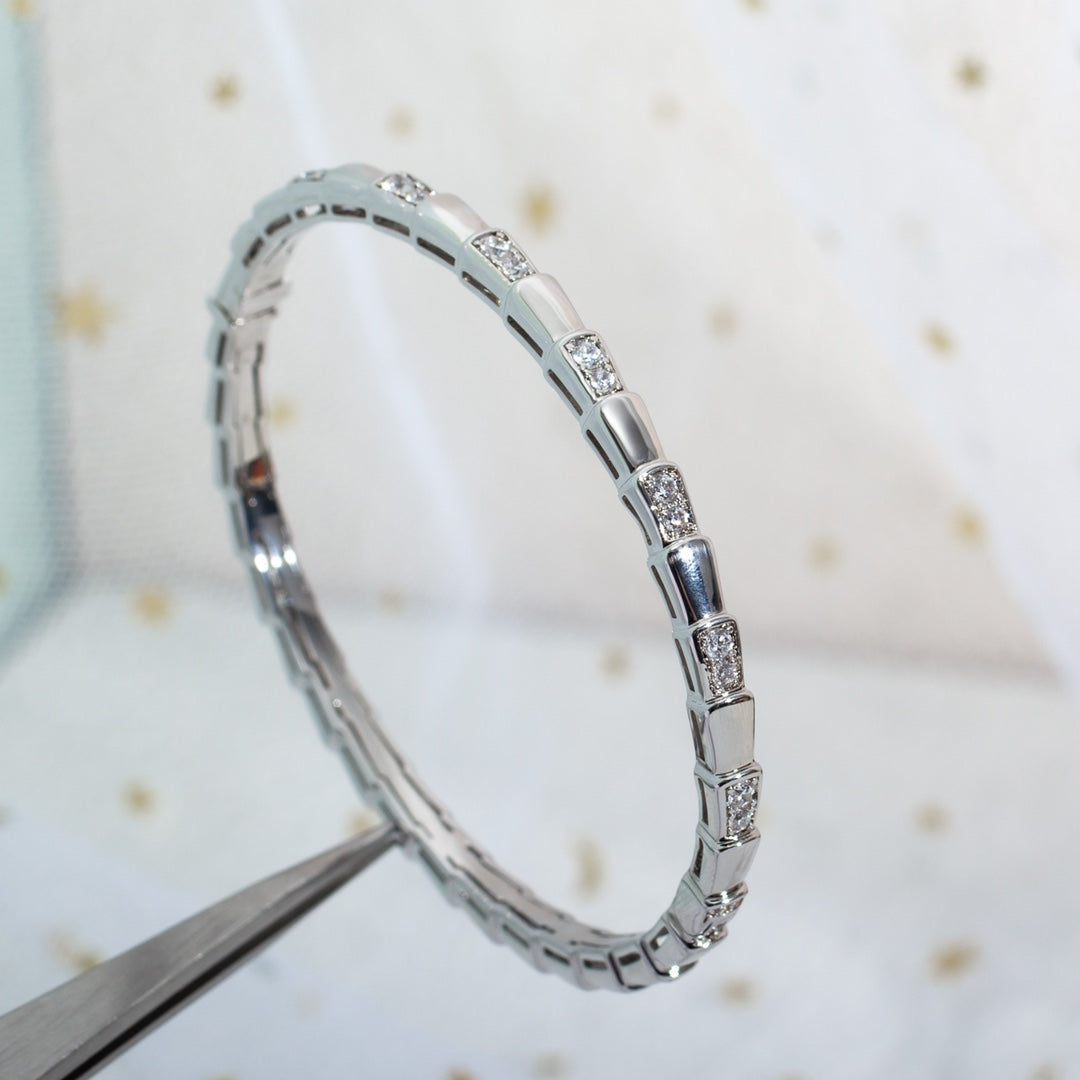 [⭐Lioran]SERPENTI BRACELET SILVER DIAMOND