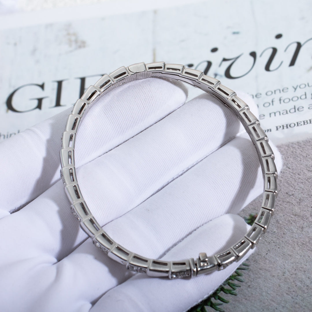 [⭐Lioran]SERPENTI BRACELET SILVER DIAMOND