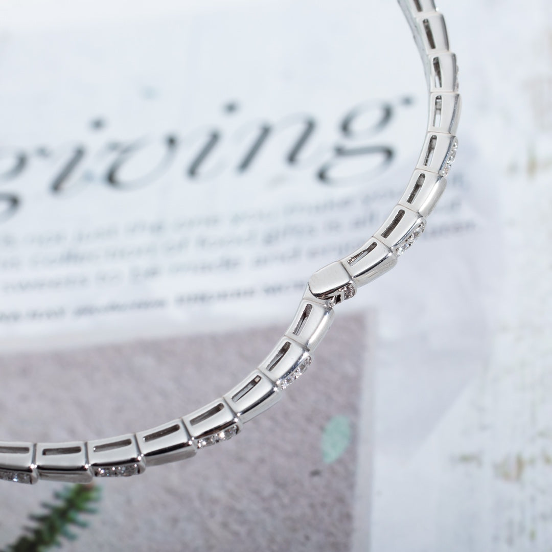 [⭐Lioran]SERPENTI BRACELET SILVER DIAMOND