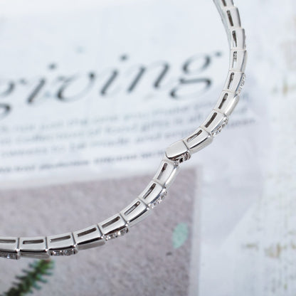 [⭐Lioran]SERPENTI BRACELET SILVER DIAMOND