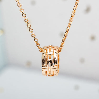 [⭐Lioran]PARENTESI NECKLACE PINK GOLD