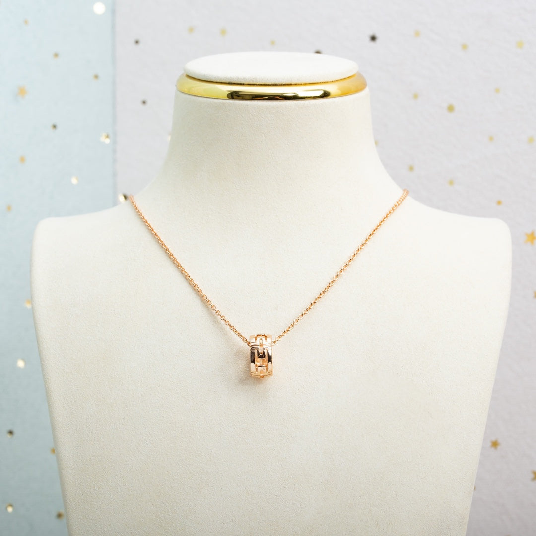 [⭐Lioran]PARENTESI NECKLACE PINK GOLD