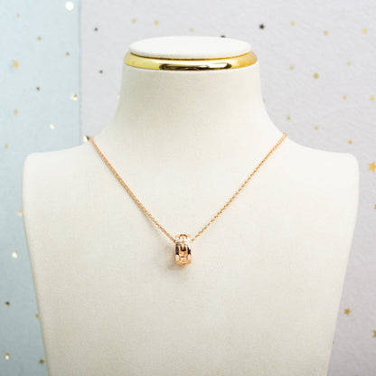 [⭐Lioran]PARENTESI NECKLACE PINK GOLD