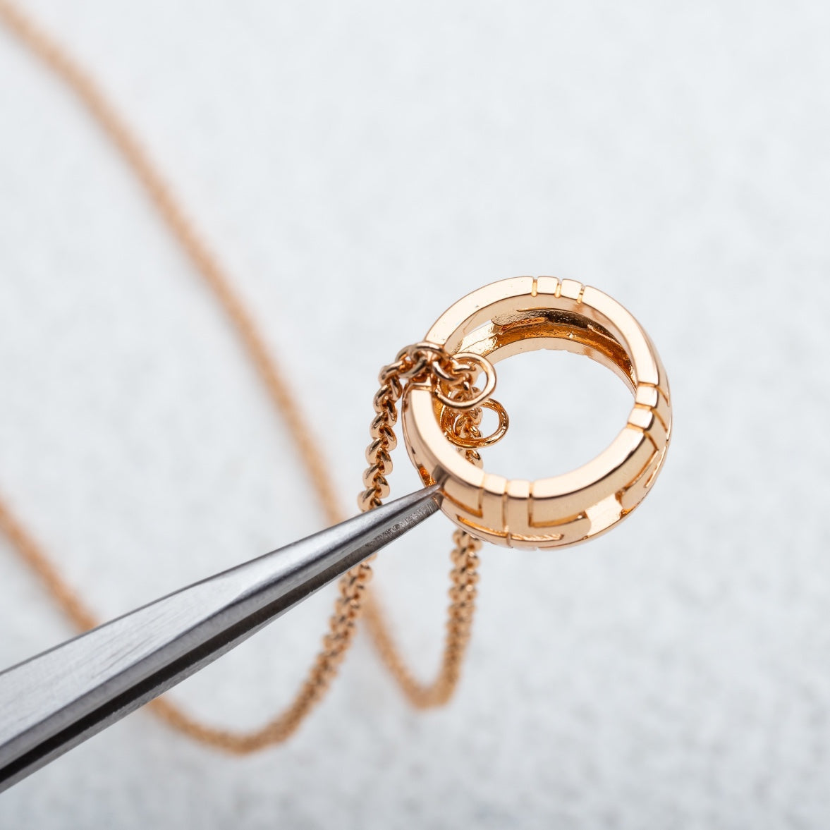 [⭐Lioran]PARENTESI NECKLACE PINK GOLD