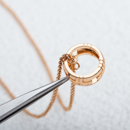 [⭐Lioran]PARENTESI NECKLACE PINK GOLD